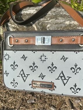 Adrienne Vittadini light blue rhinestoned Crossbody